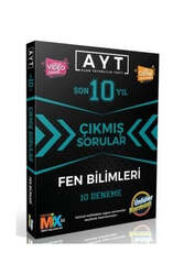 Ünlüler Karması Yayınları - Ünlüler Yayınları AYT Fen Bilimleri Son 10 Yıl Çıkmış Sorular 10 Deneme