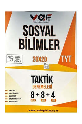 Vaf Yayınları TYT Sosyal Bilimler Taktik Bende 20 x 20 Denemeleri - 1