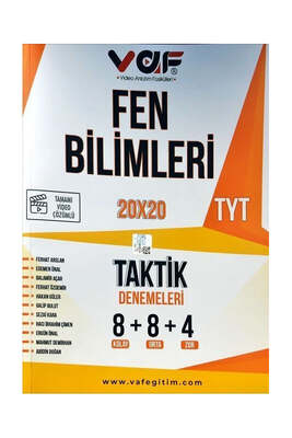 Vaf Yayınları TYT Fen Bilimleri Taktik Bende 20 x 20 Denemeleri - 1