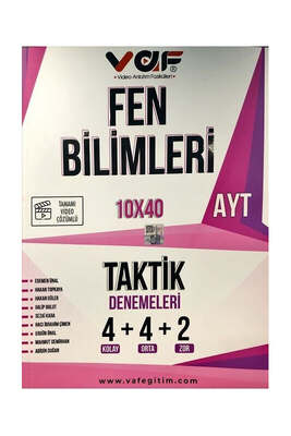 Vaf Yayınları AYT Fen Bilimleri Taktik Bende 10 x 40 Denemeleri - 1