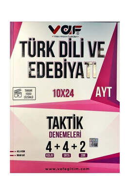 Vaf Yayınları AYT Türk Dili ve Edebiyatı Taktik Bende 10 x 24 Denemeleri - 1