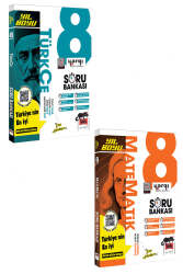 Yargı Ders Arkadaşım 8.Sınıf LGS Türkçe-Matematik Yıl Boyu Soru Bankası Seti (2 Kitap) - Yargı Ders Arkadaşım