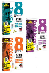 Yargı Ders Arkadaşım 8.Sınıf LGS Türkçe-Matematik-Fen Bilimleri Yıl Boyu Soru Bankası Seti (3 Kitap) - Yargı Ders Arkadaşım