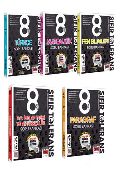 Yargı Ders Arkadaşım 8.Sınıf Sıfır Tolerans Serisi Tüm Dersler Soru Bankası Seti (5 Kitap) - 1