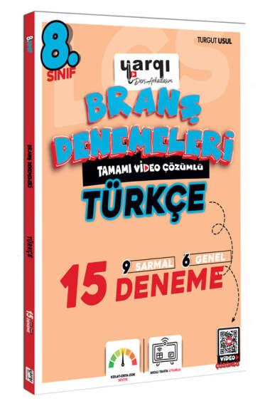 Yargı Ders Arkadaşım 8.Sınıf Tamamı Video Çözümlü Türkçe 15 Branş Denemeleri - 1