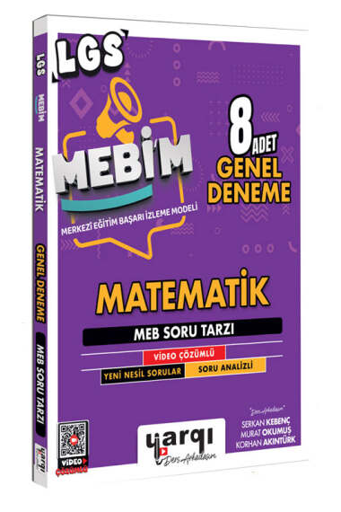 Yargı Ders Arkadaşım 8.Sınıf LGS MEBİM Matematik 8 Adet Genel Deneme - 1