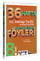 Yargı Ders Arkadaşım 8. Sınıf T.C. İnkılap Tarihi ve Atatürkçülük 32+4 Haftalık Ödev Föyleri - Yargı Ders Arkadaşım