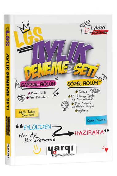 Yargı Ders Arkadaşım 8.Sınıf LGS Aylık Deneme Seti Sayısal-Sözel Bölüm - 1