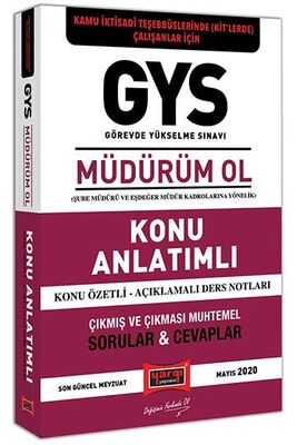 ​Yargı Yayınları GYS Kamu İktisadi Teşebbüslerinde (KİT’lerde) Çalışanlar İçin MÜDÜRÜM OL Konu Anlatımlı - 1