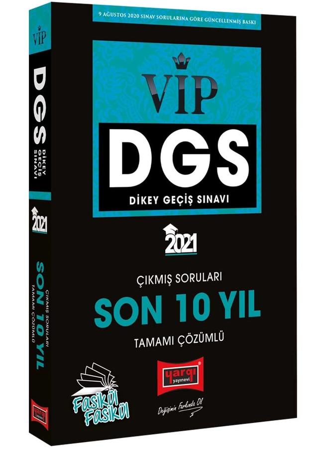Yargı Yayınları 2021 DGS VIP Sayısal Sözel Yetenek Son 10 Yıl Tamamı Çözümlü Fasikül Çıkmış Sorular