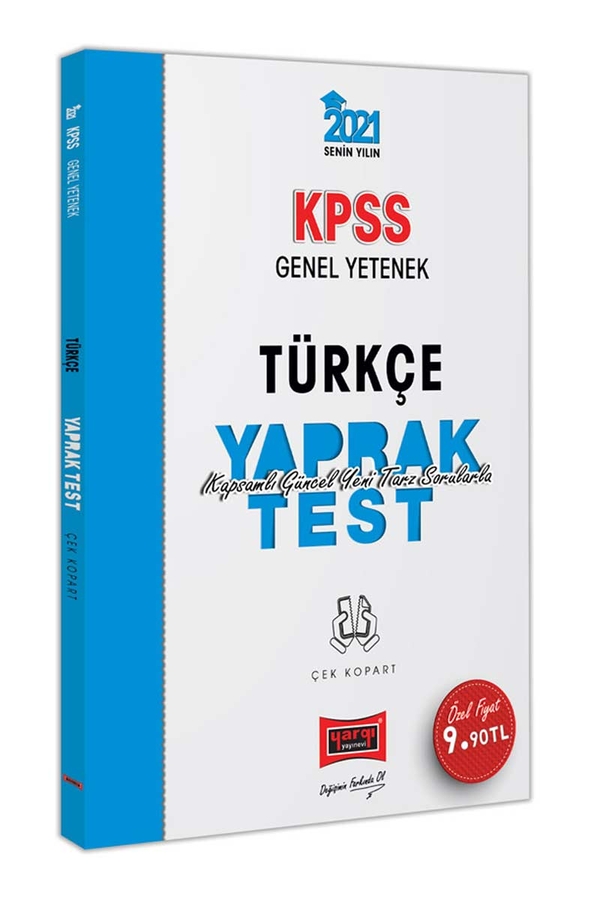 Yargı Yayınları 2021 KPSS Genel Yetenek Türkçe Çek Kopart Yaprak Test