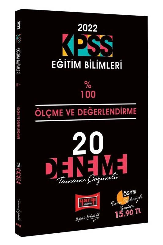 Yargı Yayınları 2022 KPSS Eğitim Bilimleri Ölçme Ve Değerlendirme Tamamı Çözümlü 20 Deneme