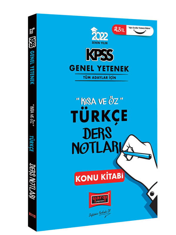 Yargı Yayınları 2022 KPSS Genel Yetenek Kısa ve Öz Türkçe Ders Notları Konu Kitabı
