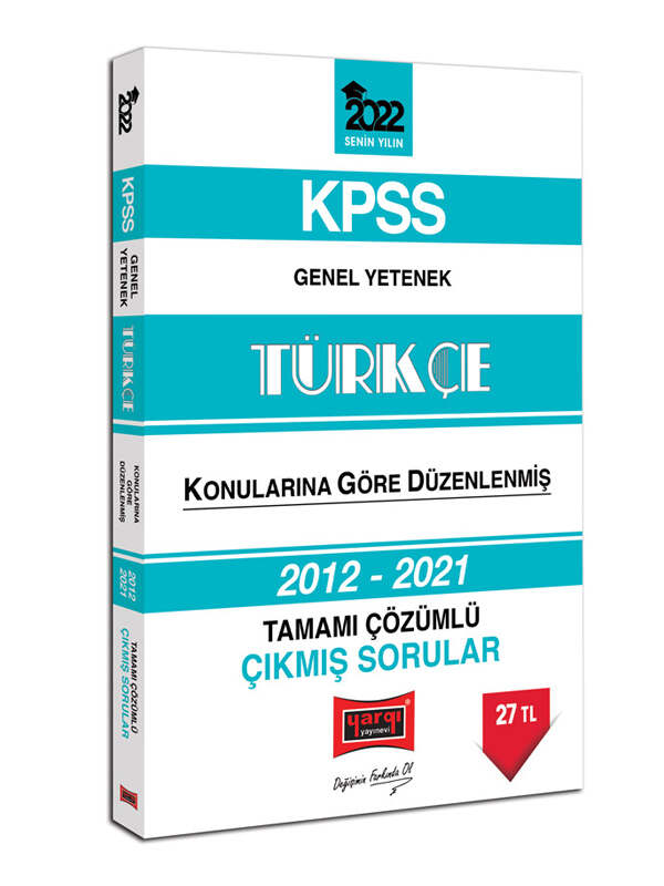 Yargı Yayınları 2022 KPSS Genel Yetenek Türkçe Tamamı Çözümlü Çıkmış Sorular