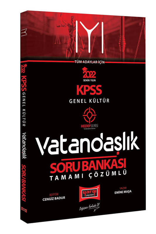 Yargı Yayınları 2022 KPSS Hedef Serisi IYI Genel Kültür Vatandaşlık Tamamı Çözümlü Soru Bankası