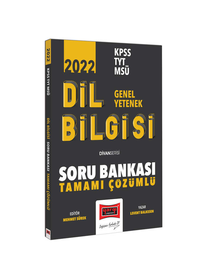Yargı Yayınları 2022 KPSS TYT MSÜ Genel Yetenek Tamamı Çözümlü Divan-ı Dil Bilgisi Soru Bankası