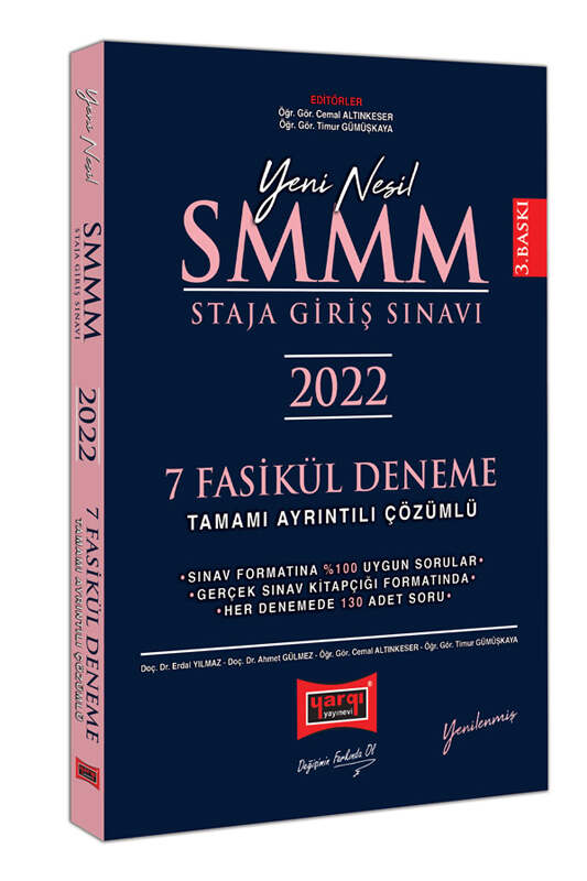 Yargı Yayınları 2022 SMMM Staja Giriş Sınavı Tamamı Ayrıntılı Çözümlü 7 Fasikül Deneme Yenilenmiş 3. Baskı