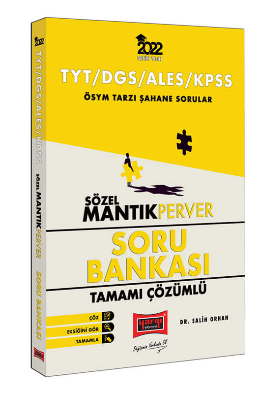 Yargı Yayınları 2022 TYT DGS ALES KPSS Sözel MantıkPerver Tamamı Çözümlü Soru Bankası