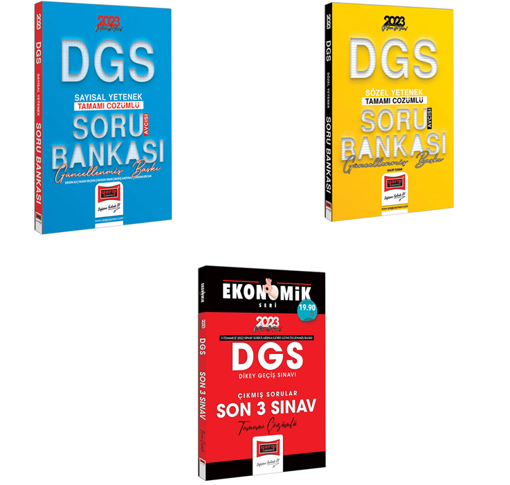 Yargı Yayınları 2023 DGS Sayısal Sözel Soru Bankası ve DGS Son 3 Sınav Çıkmış Sınav Soruları Seti