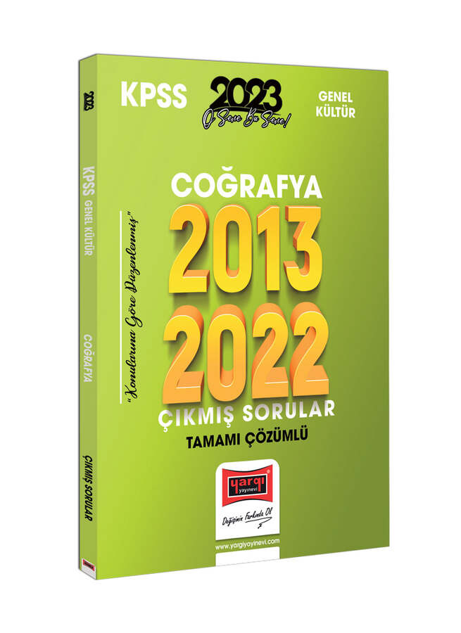 Yargı Yayınları 2023 KPSS Coğrafya 2013-2022 Tamamı Çözümlü Çıkmış Sorular