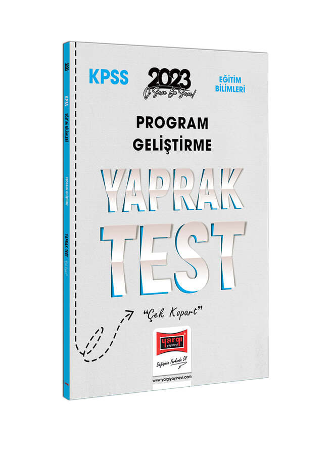 Yargı Yayınları 2023 KPSS Eğitim Bilimleri Program Geliştirme Yaprak Test