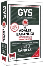 Yargı Yayınları - Yargı Yayınları GYS T.C. Adalet Bakanlığı Şef (Adli Sicil) Kadrosu İçin Konu Özetli Soru Bankası