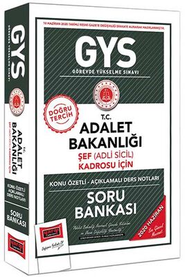 Yargı Yayınları GYS T.C. Adalet Bakanlığı Şef (Adli Sicil) Kadrosu İçin Konu Özetli Soru Bankası - 1