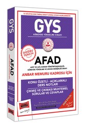 Yargı Yayınları GYS AFAD Anbar Memuru Kadrosu İçin Konu Özetli Çıkmış ve Çıkması Muhtemel Sorular - Yargı Yayınları