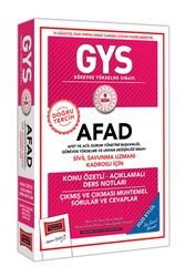Yargı Yayınları GYS AFAD Sivil Savunma Uzmanı Kadrosu İçin Konu Özetli Çıkmış ve Çıkması Muhtemel Sorular - Yargı Yayınları