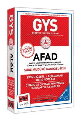 Yargı Yayınları GYS AFAD Şube Müdürü Kadrosu İçin Konu Özetli Çıkmış ve Çıkması Muhtemel Sorular - 1