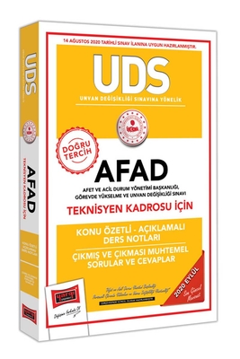 Yargı Yayınları UDS AFAD Teknisyen Kadrosu İçin Konu Özetli Çıkmış ve Çıkması Muhtemel Sorular - 1