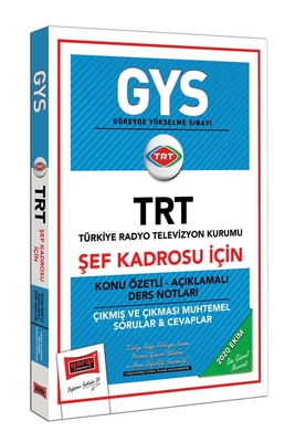 Yargı Yayınları GYS TRT Şef Kadrosu İçin Konu Özetli Çıkmış ve Çıkması Muhtemel Sorular - 1