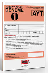 Yargı Yayınları AYT Türkiye Geneli Deneme 1 - Yargı Yayınları