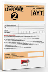 Yargı Yayınları AYT Türkiye Geneli Deneme 2 - Yargı Yayınları