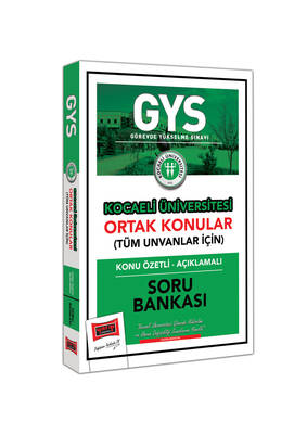 Yargı Yayınları GYS Kocaeli Üniversitesi Ortak Konular Konu Özetli - Açıklamalı Soru Bankası - 1