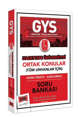 Yargı Yayınları GYS Hacettepe Üniversitesi Ortak Konular Konu Özetli - Açıklamalı Soru Bankası - 1