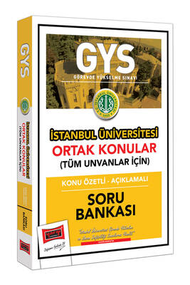 Yargı Yayınları GYS İstanbul Üniversitesi Ortak Konular Konu Özetli - Açıklamalı Soru Bankası - 1