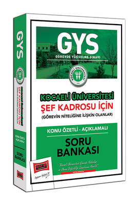 Yargı Yayınları GYS Kocaeli Üniversitesi Şef Kadrosu İçin Konu Özetli Açıklamalı Soru Bankası - 1