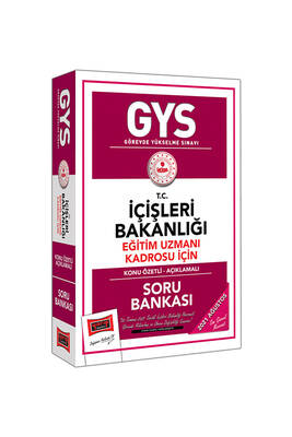 Yargı Yayınları GYS T.C İçişleri Bakanlığı Eğitim Uzmanı Kadrosu İçin Konu Özetli Soru Bankası - 1