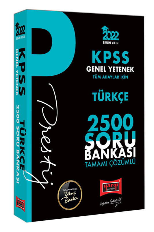 Yargı Yayınları 2022 KPSS Genel Yetenek Türkçe Prestij Seri Tamamı Çözümlü 2500 Soru Bankası