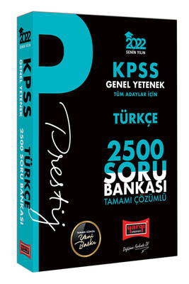 Yargı Yayınları 2022 KPSS Genel Yetenek Türkçe Prestij Seri Tamamı Çözümlü 2500 Soru Bankası - 1