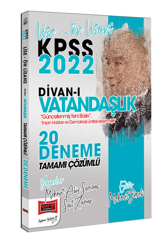 Yargı Yayınları 2022 KPSS Lise Ön Lisans Divanı Vatandaşlık Tamamı Çözümlü 20 Deneme