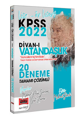 Yargı Yayınları 2022 KPSS Lise Ön Lisans Divanı Vatandaşlık Tamamı Çözümlü 20 Deneme - 1