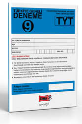 Yargı Yayınları TYT Türkiye Geneli Deneme Sınavı - 9 - Yargı Yayınları