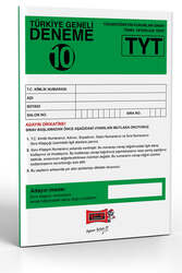 Yargı Yayınları TYT Türkiye Geneli Deneme Sınavı - 10 - Yargı Yayınları