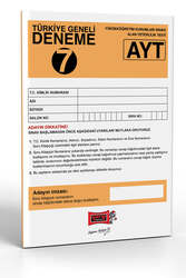 Yargı Yayınları AYT Türkiye Geneli Deneme Sınavı - 7 - Yargı Yayınları