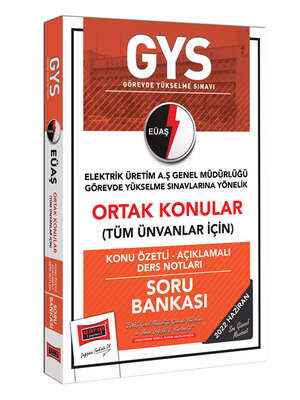 Yargı Yayınları GYS EÜAŞ Genel Müdürlüğü Ortak Konular Konu Özetli - Açıklamalı Soru Bankası - 1