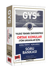 Yargı Yayınları GYS Yıldız Teknik Üniversitesi Ortak Konular Tüm Ünvanlar İçin Konu Özetli - Açıklamalı Soru Bankası - Yargı Yayınları