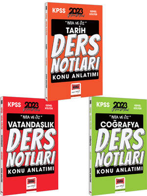 Yargı Yayınları 2023 KPSS Genel Kültür Kısa ve Öz Ders Notları Seti - 1