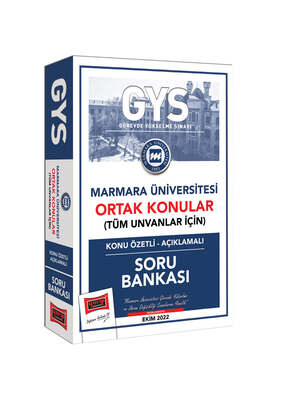 Yargı Yayınları GYS Marmara Üniversitesi Görevde Yükselme ve Unvan Değişikliğine Yönelik Ortak Konular (Tüm Unvanlar İçin) Konu Özetli Açıklamalı Soru Bankası - 1